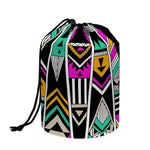Vintage Tribal Aztec Pattern Print Drawstring Makeup Bag