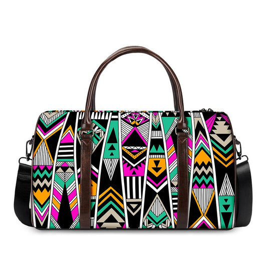 Vintage Tribal Aztec Pattern Print Duffle Bag