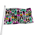 Vintage Tribal Aztec Pattern Print Flag