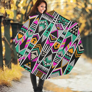 Vintage Tribal Aztec Pattern Print Foldable Umbrella