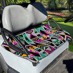 Vintage Tribal Aztec Pattern Print Golf Cart Seat Cover