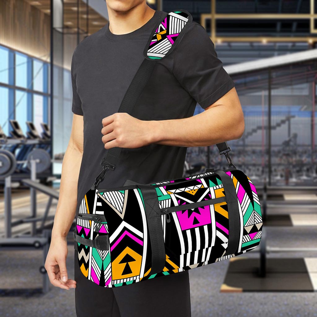 Vintage Tribal Aztec Pattern Print Gym Bag