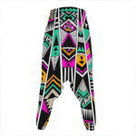 Vintage Tribal Aztec Pattern Print Hammer Pants