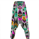 Vintage Tribal Aztec Pattern Print Hammer Pants