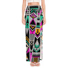 Vintage Tribal Aztec Pattern Print High Slit Maxi Skirt