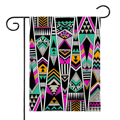 Vintage Tribal Aztec Pattern Print House Flag