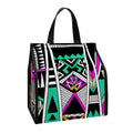 Vintage Tribal Aztec Pattern Print Insulated Lunch Tote