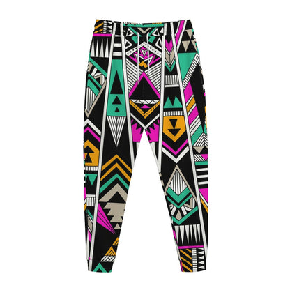 Vintage Tribal Aztec Pattern Print Jogger Pants
