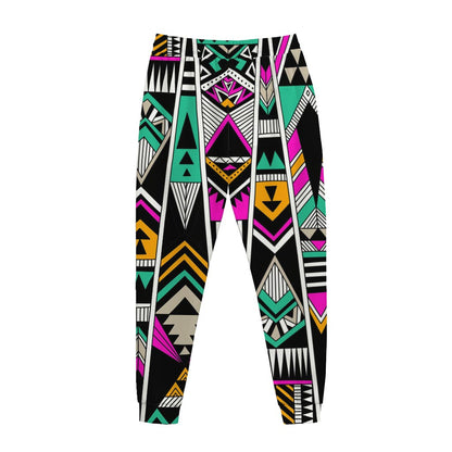 Vintage Tribal Aztec Pattern Print Jogger Pants