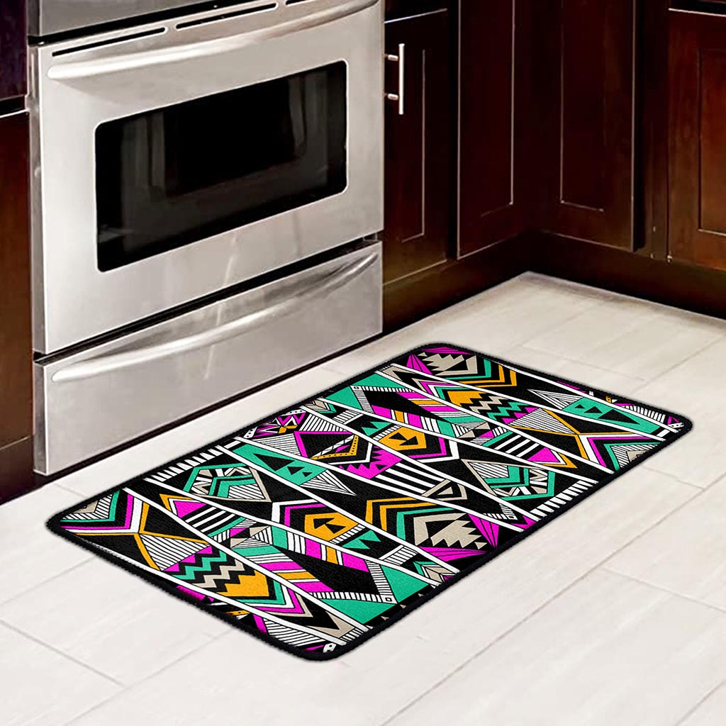Vintage Tribal Aztec Pattern Print Kitchen Mat