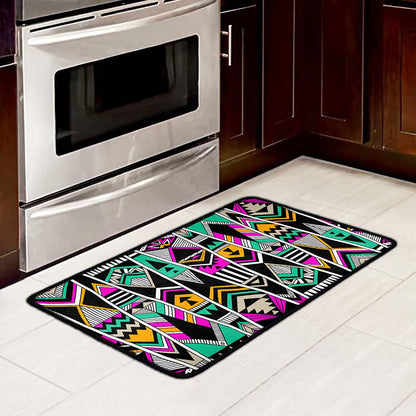 Vintage Tribal Aztec Pattern Print Kitchen Mat
