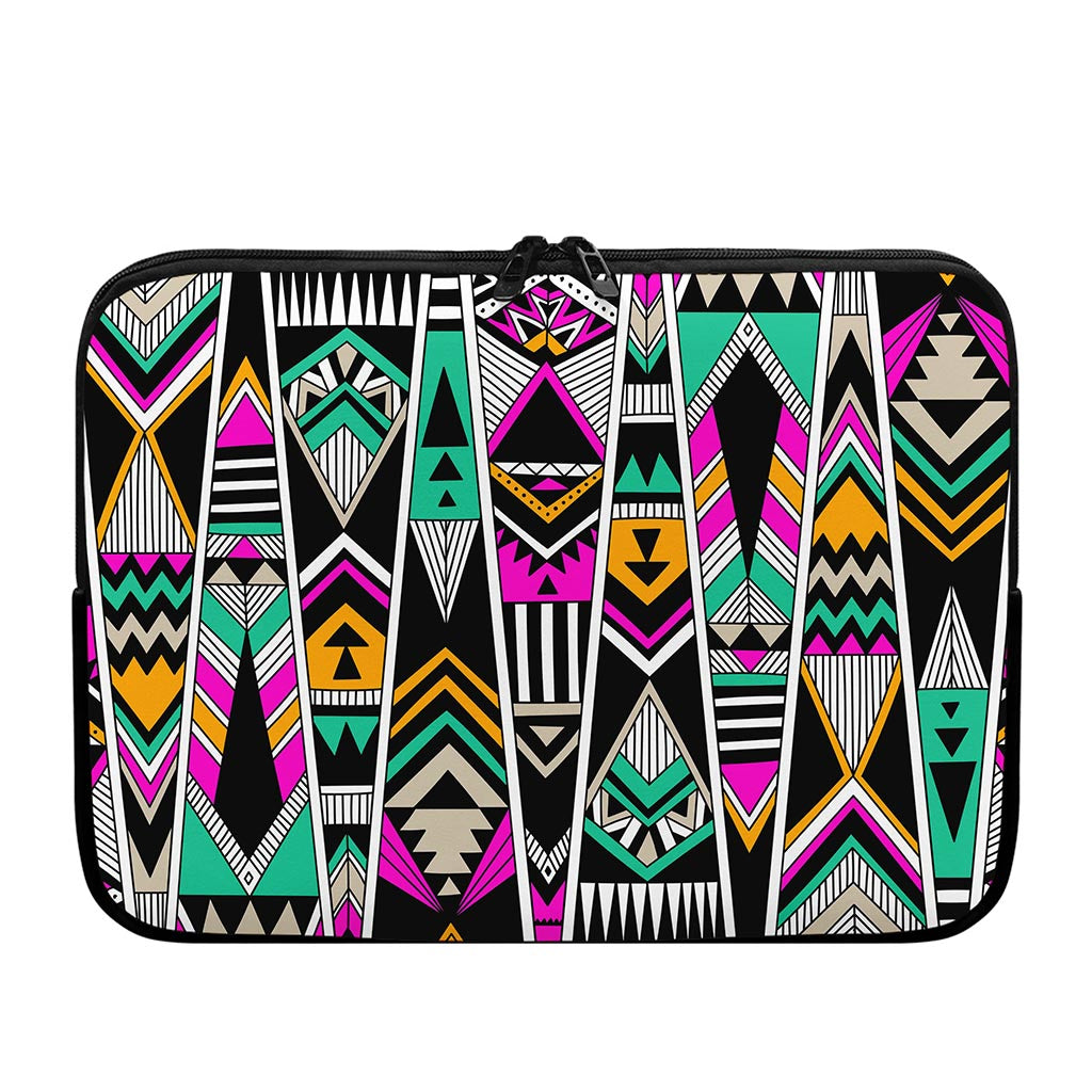 Vintage Tribal Aztec Pattern Print Laptop Sleeve