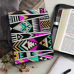 Vintage Tribal Aztec Pattern Print Leather Bible Cover