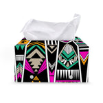 Vintage Tribal Aztec Pattern Print Leather Tissue Box Cover