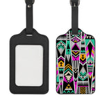 Vintage Tribal Aztec Pattern Print Luggage Tag
