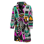Vintage Tribal Aztec Pattern Print Men's Bathrobe