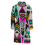 Vintage Tribal Aztec Pattern Print Men's Bathrobe