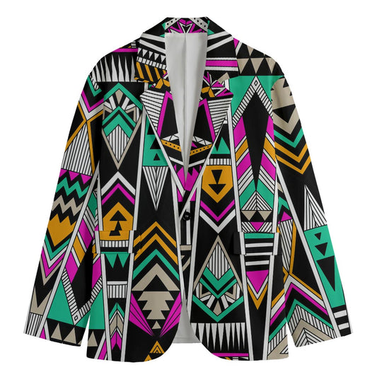 Vintage Tribal Aztec Pattern Print Men's Blazer
