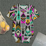 Vintage Tribal Aztec Pattern Print Men's Bodysuit