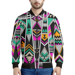 Vintage Tribal Aztec Pattern Print Men's Bomber Jacket