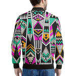 Vintage Tribal Aztec Pattern Print Men's Bomber Jacket
