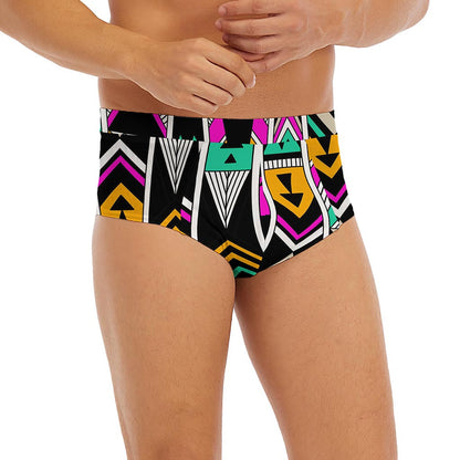 Vintage Tribal Aztec Pattern Print Men's Briefs