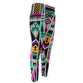 Vintage Tribal Aztec Pattern Print Men's Compression Pants