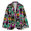Vintage Tribal Aztec Pattern Print Men's Cotton Blazer