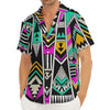 Vintage Tribal Aztec Pattern Print Men's Deep V-Neck Shirt