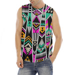 Vintage Tribal Aztec Pattern Print Men's Fitness Tank Top