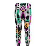 Vintage Tribal Aztec Pattern Print Men's leggings