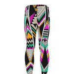 Vintage Tribal Aztec Pattern Print Men's leggings
