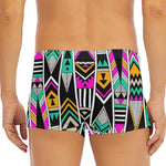 Vintage Tribal Aztec Pattern Print Men's Short Boxer Briefs