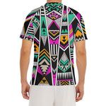 Vintage Tribal Aztec Pattern Print Men's Short Sleeve Rash Guard