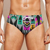 Vintage Tribal Aztec Pattern Print Men's Swim Briefs