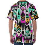 Vintage Tribal Aztec Pattern Print Men's Velvet T-Shirt