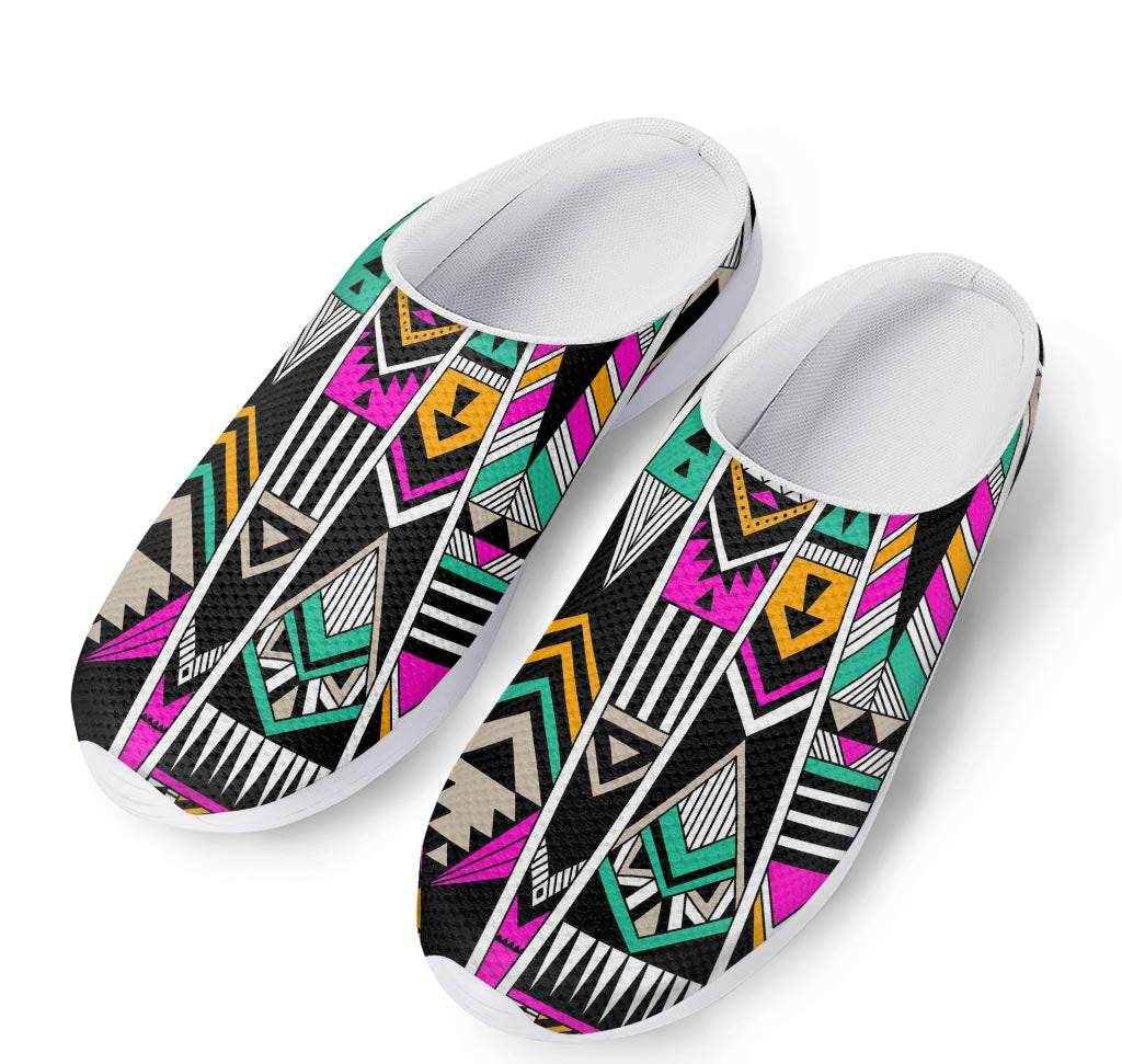 Vintage Tribal Aztec Pattern Print Mesh Casual Shoes