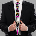 Vintage Tribal Aztec Pattern Print Necktie