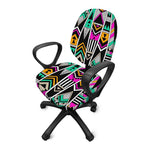 Vintage Tribal Aztec Pattern Print Office Chair Cover