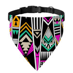 Vintage Tribal Aztec Pattern Print Over The Collar Dog Bandana