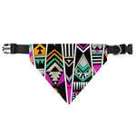 Vintage Tribal Aztec Pattern Print Over The Collar Dog Bandana
