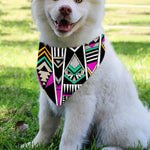 Vintage Tribal Aztec Pattern Print Over The Collar Dog Bandana