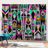 Vintage Tribal Aztec Pattern Print Pencil Pleat Curtains