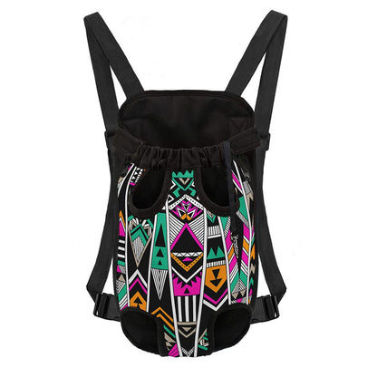Vintage Tribal Aztec Pattern Print Pet Carrier Backpack