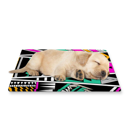 Vintage Tribal Aztec Pattern Print Pet Cooling Mat Cover