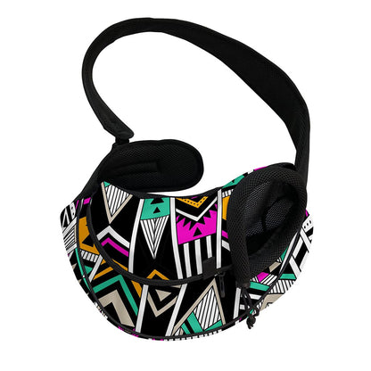 Vintage Tribal Aztec Pattern Print Pet Sling Carrier