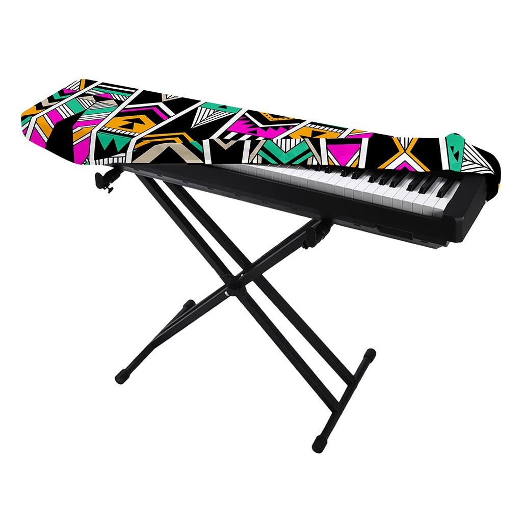 Vintage Tribal Aztec Pattern Print Piano Keyboard Cover