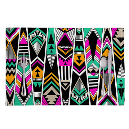 Vintage Tribal Aztec Pattern Print Placemat