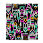 Vintage Tribal Aztec Pattern Print Polyester Shower Curtain