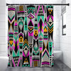 Vintage Tribal Aztec Pattern Print Premium Shower Curtain